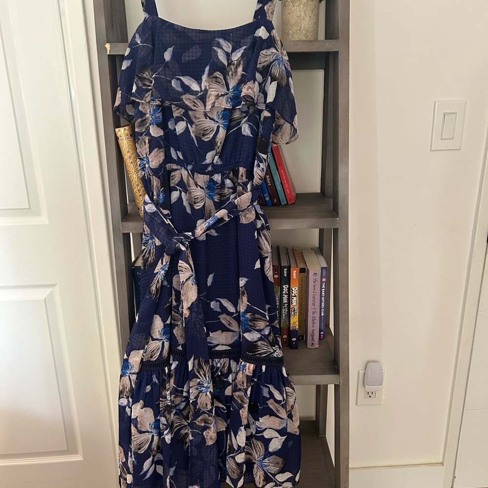 Eliza J Spring Floral Midi Dress - Picture 2 of 12